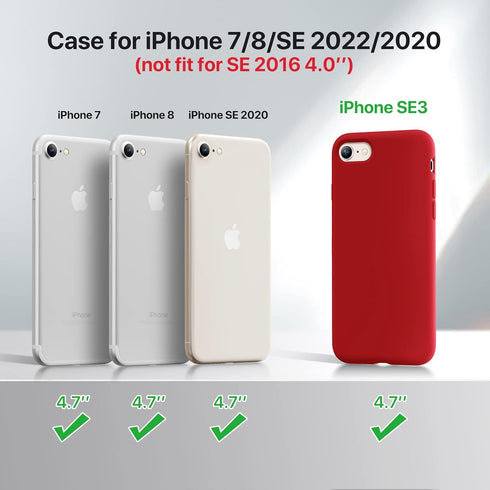 Miracase Ultra Slim Designed for iPhone SE Case 2022(3rd Gen)/iPhone SE 2020 Case(2nd Gen)/iPhone 7 Case/iPhone 8 Case with Screen Protector, Mult...