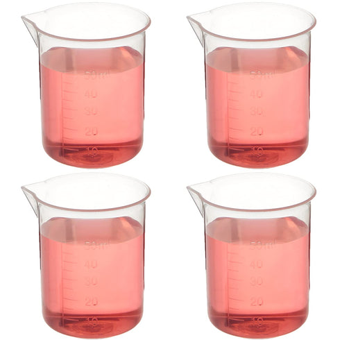 Plastic Beakers Set - Education, Research Equipment, Industrial & Academic Labs - Polypropylene Plastic - Science Lab Equipment, Home Experiments,...