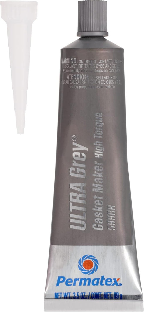Permatex 22074-6PK Ultra Grey Rigid High-Torque RTV Silicone Gasket Maker, 0.5 oz. (Pack of 6)...