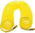 ABN Recoil Hose, 1/4in x 25ft – Portable Polyurethane Coil Hose for Air Compressor, Nailer, Sprayer, Staple Gun...