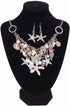 PH PandaHall 3 IN 1 Fashion Sea Shell Starfish Faux Pearl Collar Bib Statement Chunky Mermaid Tail Necklace Bracelet and Earrings Mermaid Costume ...