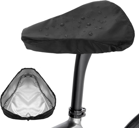 Yolev Waterproof Bike Seat Cover with Drawstring Waterproof Bike Seat Rain Cover with Drawstring Seat Protective Water Resistant Bicycle Saddle Ra...