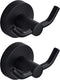 MARMOLUX ACC - 2pack Black Bathroom Hooks for Towels | Modern Black Hooks, Double Robe & Towel Hooks Ideal as Bathroom Towel Holder, Shower Wall H...