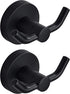 MARMOLUX ACC - 2pack Black Bathroom Hooks for Towels | Modern Black Hooks, Double Robe & Towel Hooks Ideal as Bathroom Towel Holder, Shower Wall H...