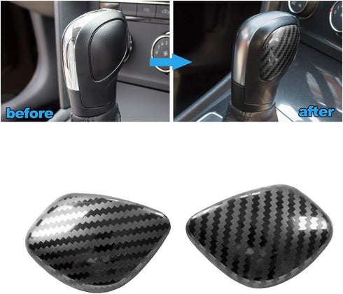 JINZHAO Stainless Steel Car Styling Gear Shift Knob Gear Head Cover Replacement for Golf Jetta Passat Tiguan Atlas Beetle GLI Eos CC GTI MK6 MK7...