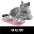 Gorilla Grip 100% Waterproof BPA Free Cat and Dog Bowls Silicone Feeding Mat Set, Stainless Steel Bowl Slip Resistant Raised Edges, Catch Water, F...
