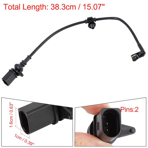 X AUTOHAUX 2 Pair 4M0615121R Front 4M0615121P Rear Brake Pad Electronic Wear Sensor for Audi Q7 2017-2018...