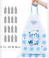 White Printing Trash Bags, 100 Counts 4 Gallon 45x50Cm Kitchen Small Trash Bags with Drawstring for Bathroom, Office, Home Garbage Bags (100 Pcs)...