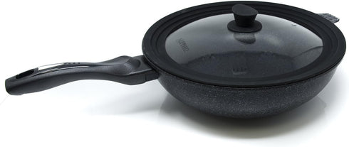 Alpha Living Universal Silicone Cookware Pots and Pans Vented Tempered Glass-Graduated Lid with Easy Grip Fits 9.5", 10" 11" (Small)...