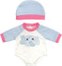 2 Sets 14-16 inch Baby Doll Clothes - 2 Pack Cartoon Print Rompers with Hat Outfits for Baby Doll Boy and Girl...