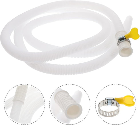 Housoutil Flex Hose Universal Air Conditioner Drain Hose Water Drain Hose Air Conditioner Heat Pump Systems, Condensate Drain Line for Semi- Autom...