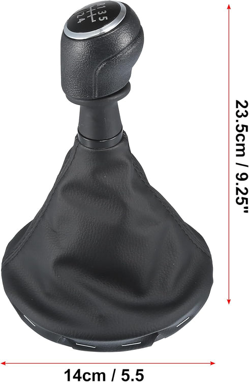 X AUTOHAUX 5 Speed Gear Shift Knob Car Manual Gear Shift Lever for VW Transporter T5/T6 2003-2011 Gear Shifter Head Knob Head Black...