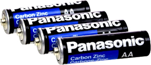 Panasonic 5741 8PC AA Batteries Super Heavy Duty Power Carbon Zinc Double A Battery 1.5V, Black (Pack of 8)...