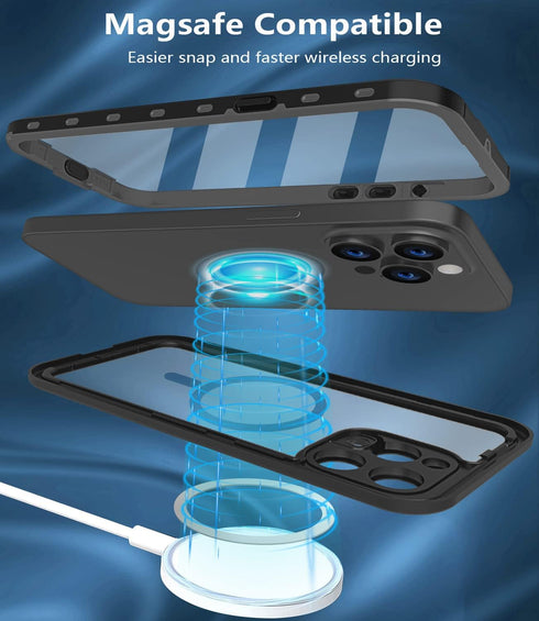 Design for iPhone 14 Pro Max Waterproof Case, Shockproof Dustproof Phone Case with Screen Protector, Full Body Protective Phone Case for iPhone 14...
