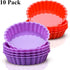 FUNBAKY Silicone Quiche Pan, Mini Pie Pan Non-stick Round Silicone Baking Molds 10 Packs...