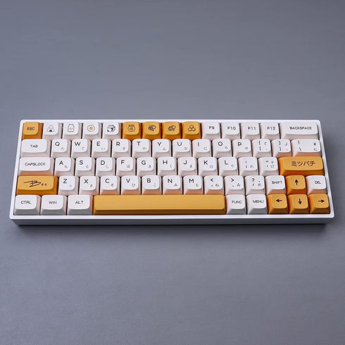 PBT Dye-Sub Keycaps 138 Keys XDA Profile Honey Milk Keycaps Set Fit for 61/64/87/104/108 Mechanical Keyboard Cherry Mx Switches...