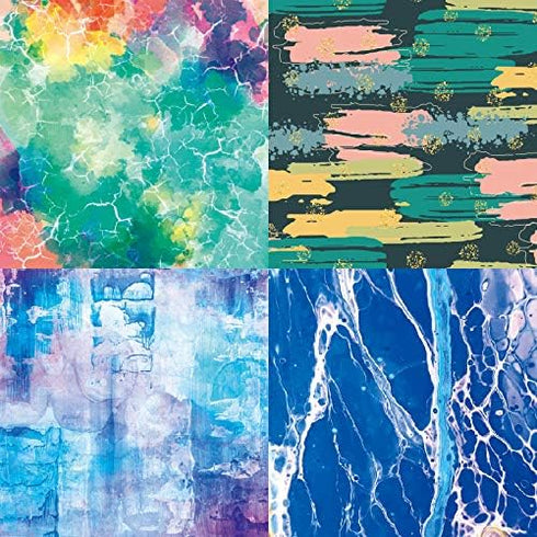 DESEACO Abstract Art Collage Paper Pad 6x6: Single-Sided Decorative Paper, Original Abstract Art Sheet for Junk Journaling, Scrapbooks, Decoupage,...