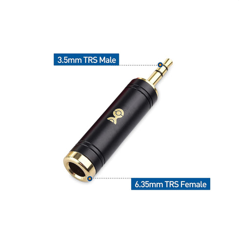Cable Matters 2-Pack 3.5mm to 1/4 Adapter, 1/8 Male to 1/4 Female Microphone Adapter Jack, 6.35mm to 3.5mm Headphone Jack Adaptor...