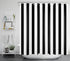 LB Black and White Shower Curtain,Striped Bathroom Curtain,72x72 inch Waterproof Polyester Fabric,Fashion Bath Decor,Ring Hooks Included...
