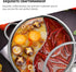 PACKOVE Double Flavor Hot Pot Divided Soup Pot Stainless Steel Hot Pot Dual Sided Pot Shabu Shabu Pot For Home (32CM?...