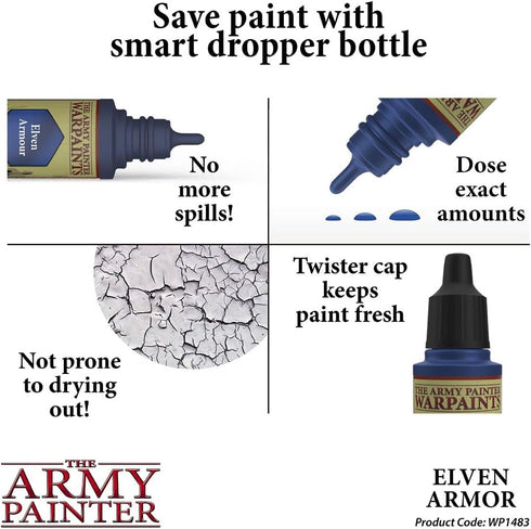 The Army Painter Elven Armour Warpaint - Acrylic Non-Toxic Heavily Pigmented Water Based Paint for Tabletop Roleplaying, Boardgames, and Wargames ...