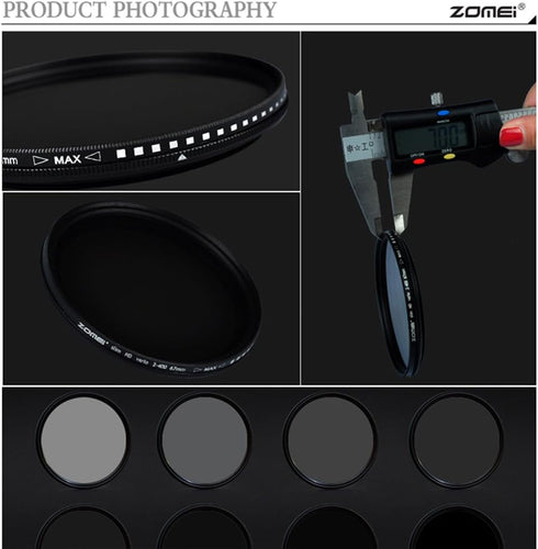 Zomei 77mm Ultra Slim ND2-ND400 Fader Variable Neutral Density Adjustable ND Lens Filter Optical Glass...