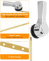 Toilet Handle Replacement Kit, Universal Toilet Flush Handle, Zinc Alloy Toilet Tank Trip Lever with H2 Brass Arm Front-Mount, Repair Kit Compatib...