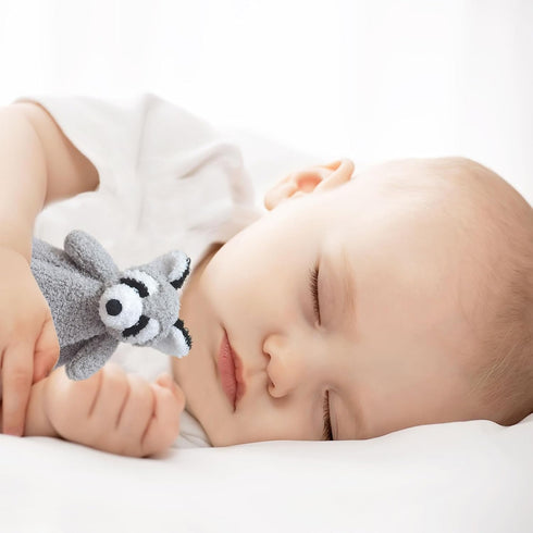 Baby Gray Raccoon Soft Stuffed Animal Security Blanket, Plush Raccoon Character Lovey Blanket, Baby Shower/Nursery Gift, Cuddly Newborn, Infant, T...