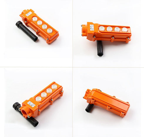 YXQ 4 Way Hoist Controller Push Button Switch Station Rainproof Pendant Crane Control Up + Down + Left + Right 250V 5A 500V 2A COB-62...