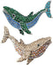 Wixine 2Pcs Blue Full Rhinestone Whale Fish Brooches Women Alloy Dolphin Animal Party Casual Brooch Pins Gifts...