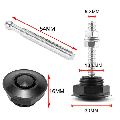 4 Pcs 1.25 inch Universal 304 Stainless Steel Vehicle Hood Pins-Quick Release Lock Latch Bumper License Plate Lock Clip Push Button Bonnet...