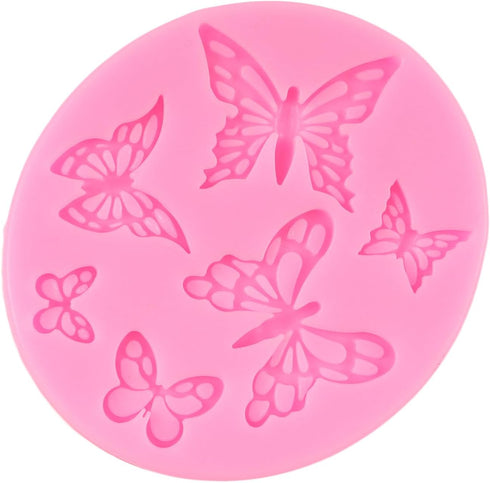 Butterfly Silicone Molds Mini Butterfly Fondant Cake Baking Mold For Chocolate Candy Cake Decoration Cupcake Topper Sugar Craft Polymer Clay Gum P...