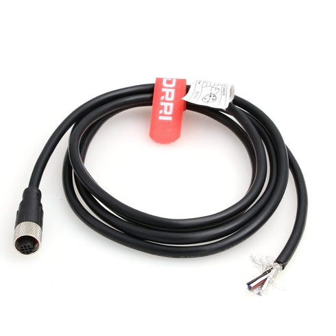 DRRI Industrial Sensor Cable M12 4-Pin Female A-Code Aviation Connector to Open end Electrical Shielded Overmolded Cable......