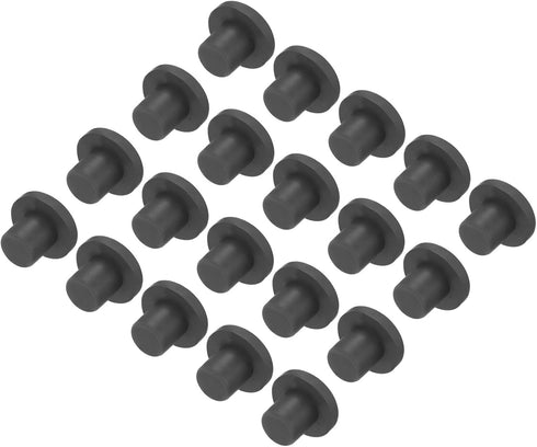 uxcell High Temp Silicone Plug Mount Dia 9mm/0.35 inch T Shaped Solid Rubber Stopper Hole Plugs for Powder Coating Plating Waterproof Plugs Sealin...