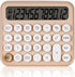 Mechanical Switch Calculator, Desktop Calculator 12 Digit Large LCD Display Big Button Calculator for Christmas Apricot Clear Standard for Daily a...