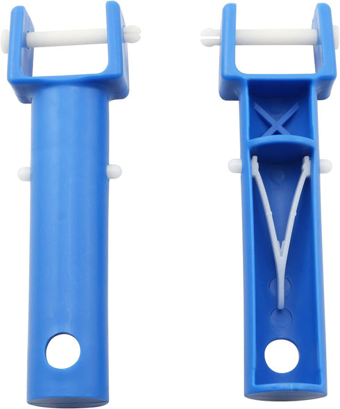 Vacuum Head Handle 2PCS Blue Color Vacuum Pool Brush Handle Universal Replacement Parts with V Clips and Pins for Swimming Pool Spa Vacuum...