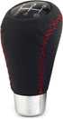 5 Speed Car Knob Shifter Handle, Leather MT Gear Stick Shift Fit Most Manual Transmissions, Red Stitched...