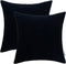 HWY 50 Black Corduroy Throw Pillow Covers 18x18 Inch, Set of 2, Soft Cozy Decorative Cushion Cases for Couch Sofa Bed Living Room, Boho Striped Ho...