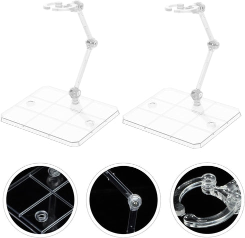 jojofuny 4pcs Action Figure Stands, Adjustable Action Figure, Doll Model Support Stand, Adjustable Doll Support, for Homes, Stores, Supermarkets, ...