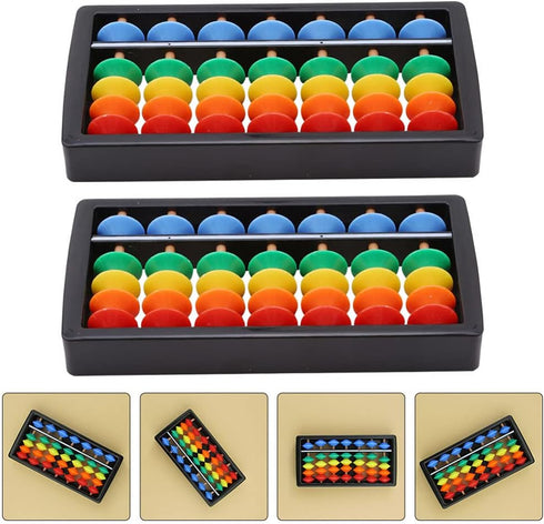 Toyvian 2PCS Plastic Abacus Soroban Calculator Plastic Abacus Math Learning Educational Toys for Children Calculation...