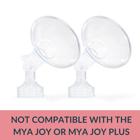 Ameda MYA Breast Pump Replacement Flanges 24mm, Comfort Fit Angled Flange, 2 Count (1 Pair) | Discontinued | NOT Compatible with The MYA Joy or MY...