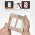 Rose Gold Brown Marble Light Switch Cover 2 Gang Double Rocker Wall Plate Decorative Switchplate Electrical Faceplate for Bathroom Kitchen Home De...