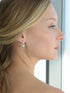 Mariell Pearl Drop Earrings with Cubic Zirconia Crystals For Brides, Weddings, Mother's Day Jewelry Gift...