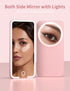 Spinosa Travel Lighted Makeup Mirror 1x 5X Magnification Double Sided, Make up Mirror with LED Lights, Light up Pocket Mirror Rechargeable, Bright...