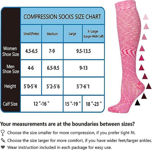 LEVSOX Compression Socks Women and Men Christmas 20-30mmHg Knee High Best for Nurses, Travel, Pregnancy...