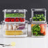 SANNO Refrigerator Food Storage Containers Stay Fresh,Food Storage Container Bin Stackable Refrigerator Freezer Organizer Fresh Keeper Drawers wit...