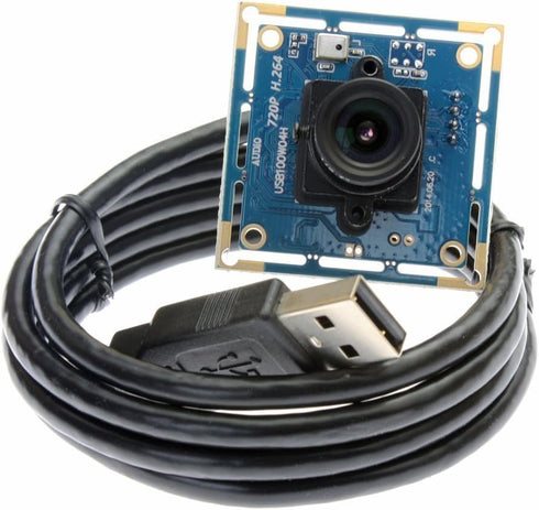 ELP 720p HD USB Camera Module with Microphone H.264 Mini UVC USB2.0 Audio Video Webcam Board for Android Linux Windows Mac Video Surveillance PC C...
