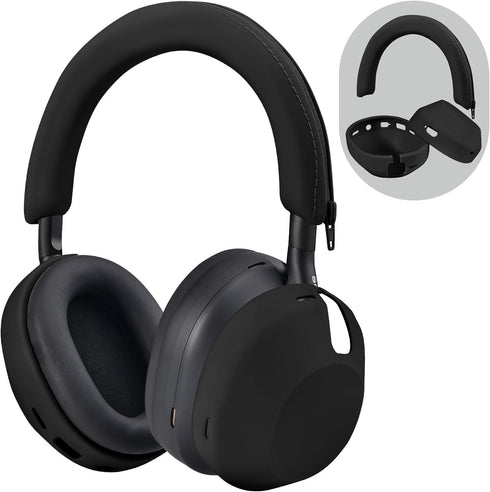 Silicone Case for Sony WH-1000XM5, QINGQING Sony xm5 Wireless Headphones Protective case Cover, Black...