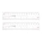 2pcs Film Flexible Ruler 6 Inch 0.5mm Scale PET Plastic Folding Straight Ruler Calibration Soft Ruler Measuring Tool for Factory, Transparent...