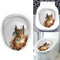 1Pcs 3D Cartoon Squirrel Toilet Sticker Creative Squirrel Toilet Lid Decal Funny Toilet Seat Lid Sticker Novelty Toilet Seat Decals Waterproof Sel...